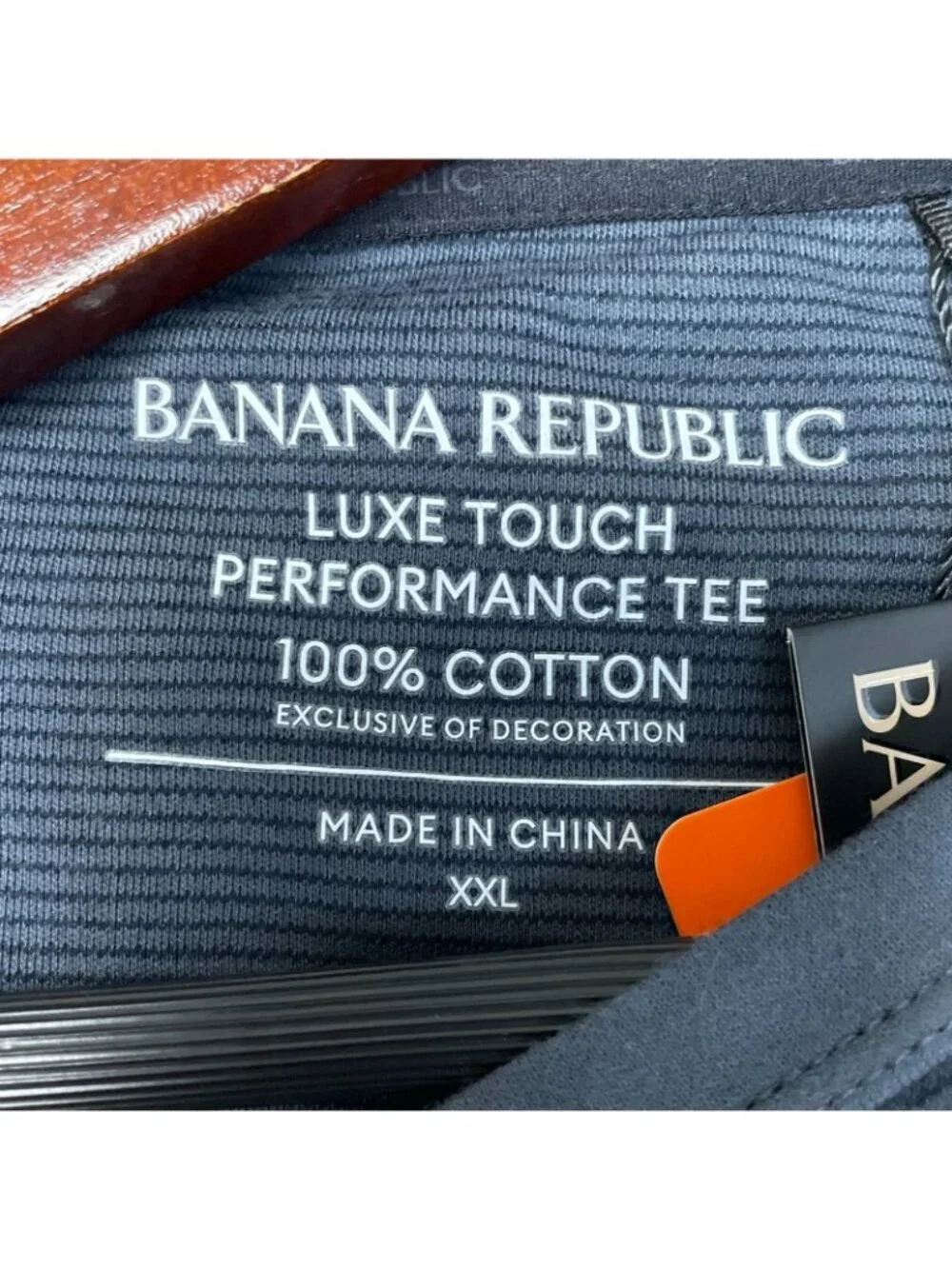 NWT Banana Republic Men's XXL Luxe Touch Performance Tee Gray Striped  i2119